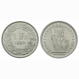 Schweiz 1 Franken 1952 B