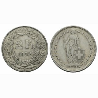 Schweiz 2 Franken 1932 B