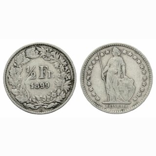 Schweiz 1/2 Franken 1899 B