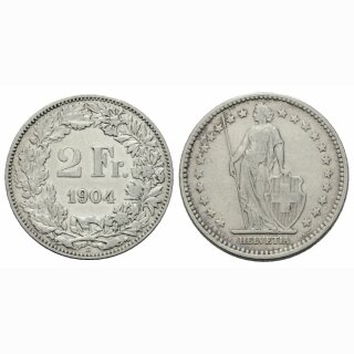 Schweiz 2 Franken 1904 B
