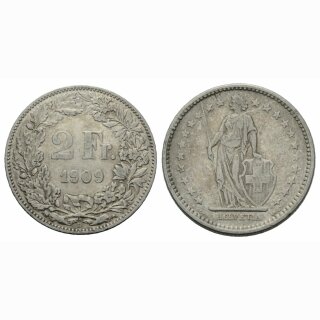 Schweiz 2 Franken 1909 B