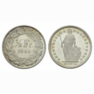 Schweiz 1/2 Franken 1940 B