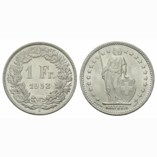 Schweiz 1 Franken 1953 B