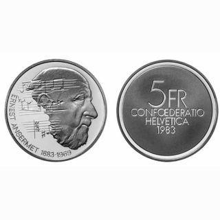 Schweiz 5 Franken 1983 B Ernst Ansermet