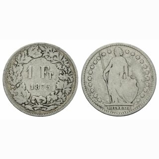 Schweiz 1 Franken 1875 B