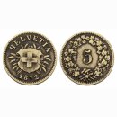 Schweiz 5 Rappen  1872 B