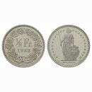 Schweiz 1/2 Franken  1988 B