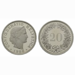 Schweiz 20 Rappen 1988 B