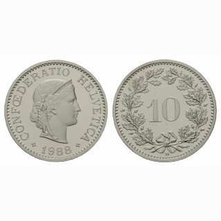 Schweiz 10 Rappen  1988 B