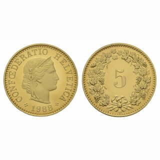 Schweiz 5 Rappen  1988 B