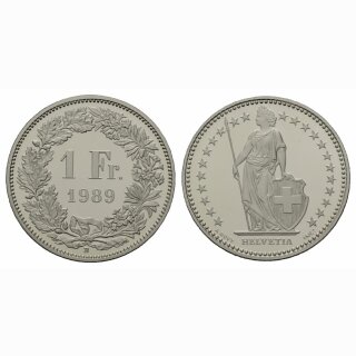 Schweiz 1 Franken 1989 B