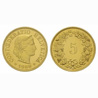 Schweiz 5 Rappen  1989 B