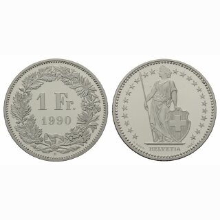 Schweiz 1 Franken 1990 B