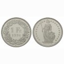 Schweiz 1 Franken 1991 B