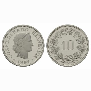 Schweiz 10 Rappen  1991 B