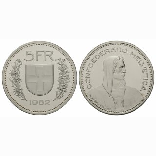 Schweiz 5 Franken 1982 B