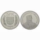 Schweiz 5 Franken 1990 B