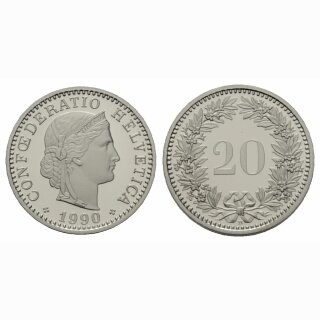 Schweiz 20 Rappen 1990 B