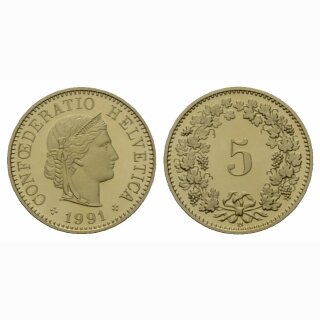 Schweiz 5 Rappen 1991 B