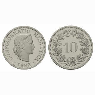 Schweiz 10 Rappen 1992 B