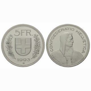 Schweiz 5 Franken 1993 B