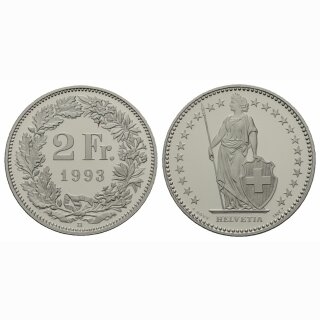 Schweiz 2 Franken 1993 B