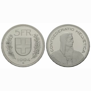 Schweiz 5 Franken 1994 B