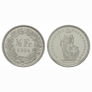 Schweiz 1/2 Franken 1994 B
