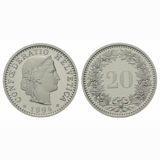 Schweiz 20 Rappen 1994 B