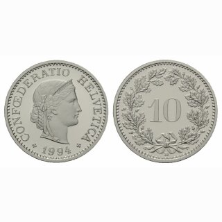 Schweiz 10 Rappen 1994 B