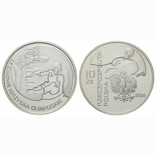Polen 10 Zloty 2006 Olympiade Turin