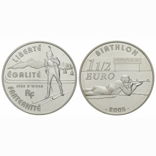 Frankreich 1 1/2 Euro  2005 Olympiade Turin