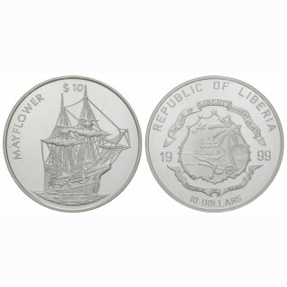 Liberia 10 Dollar 1999 Mayflower