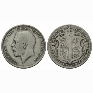 England  1/2 Crown 1918 Georges V