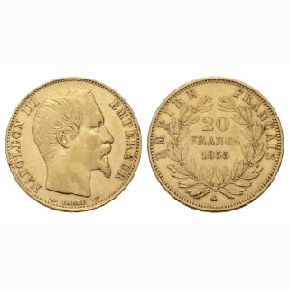 Frankreich  20 Francs 1855 A Napoleon III