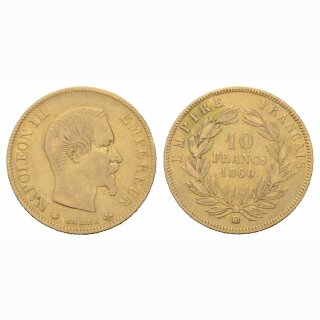 Frankreich  10 Francs 1860 BB Napoleon III