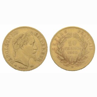 Frankreich  10 Francs 1862 A Napoleon III