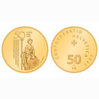 Schweiz 50 Franken 2021 B 50 Jahre Frauenstimmrecht (ME)