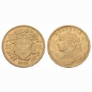 Schweiz 20 Franken 1900 B Goldvreneli