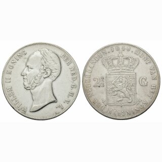 Niederland 2 1/2 Gulden 1848 Willem II