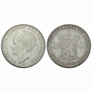 Niederland 2 1/2 Gulden 1932 Wilhelmina