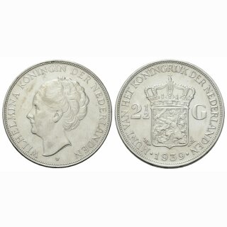 Niederland 2 1/2 Gulden 1939 Wilhelmina
