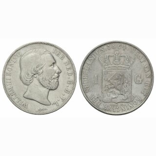 Niederland 1 Gulden 1864 Willem III