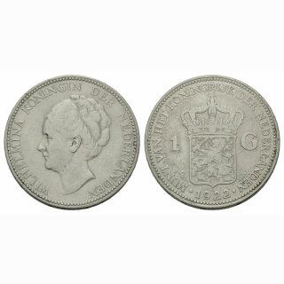 Niederland 1 Gulden 1922 Wilhelmina