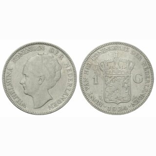 Niederland 1 Gulden 1924 Wilhelmina