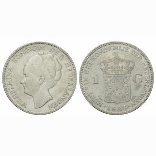 Niederland 1 Gulden 1928 Wilhelmina