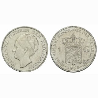 Niederland 1 Gulden 1938 Wilhelmina