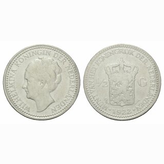 Niederland  1/2 Gulden 1922 Wilhelmina