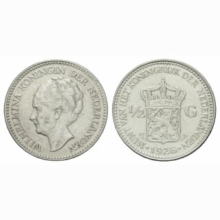 Niederland  1/2 Gulden 1928 Wilhelmina