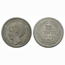 Niederland  25 Cents 1943 Wilhelmina